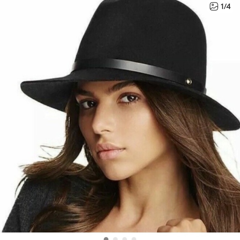 Rag & Bone Classic Black Fedora size M
